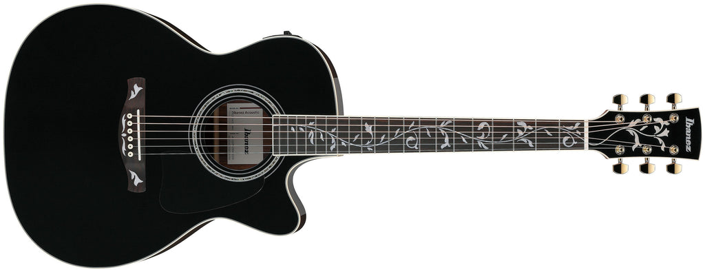 Ibanez AC391RCE - Black Top, Natural High Gloss