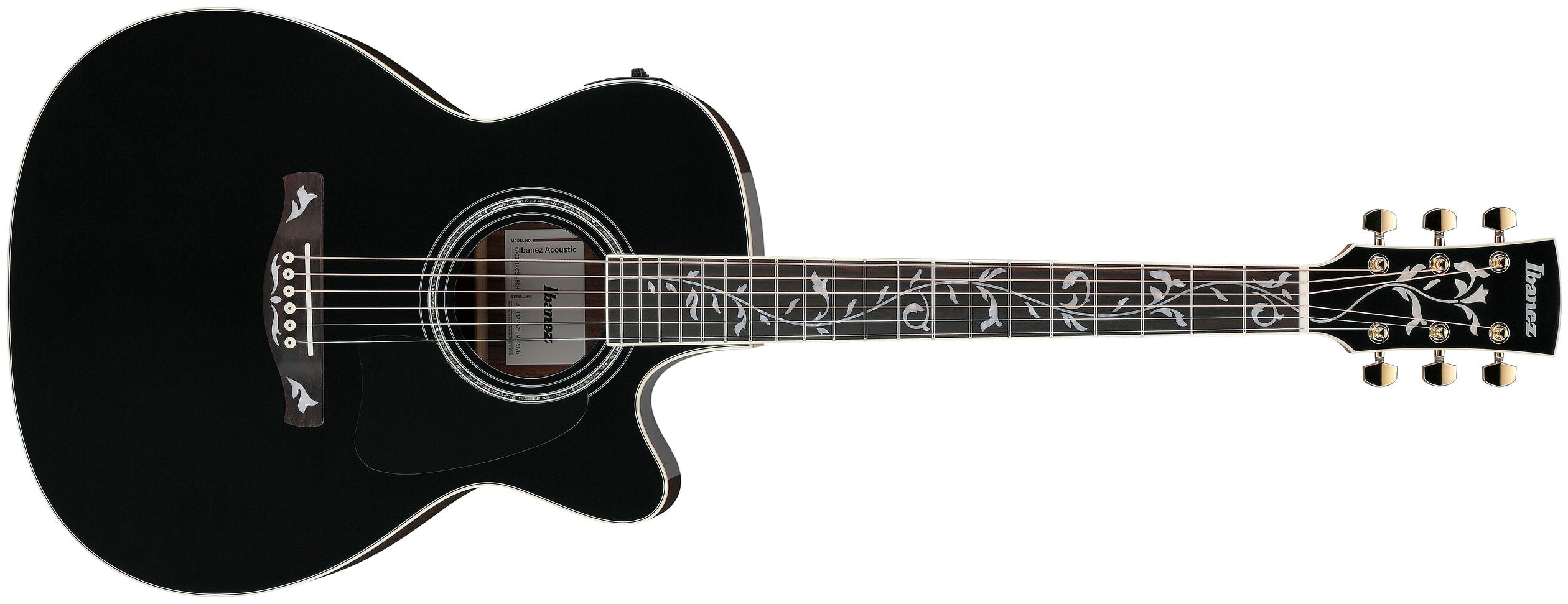 Ibanez AC391RCE - Black Top, Natural High Gloss