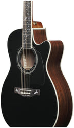 Ibanez AC391RCE - Black Top, Natural High Gloss