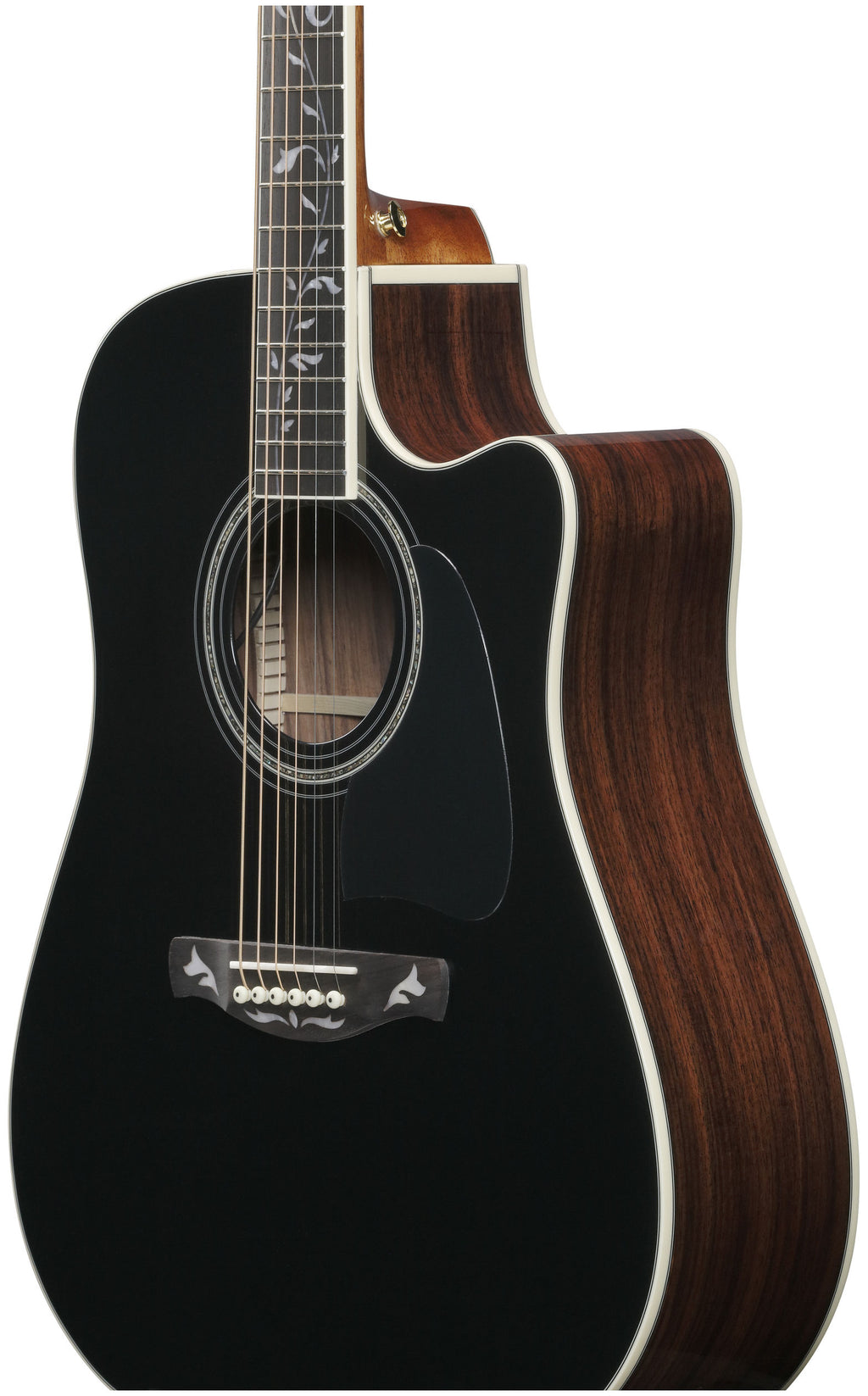 Ibanez AW391RCE - Black Top, Natural High Gloss