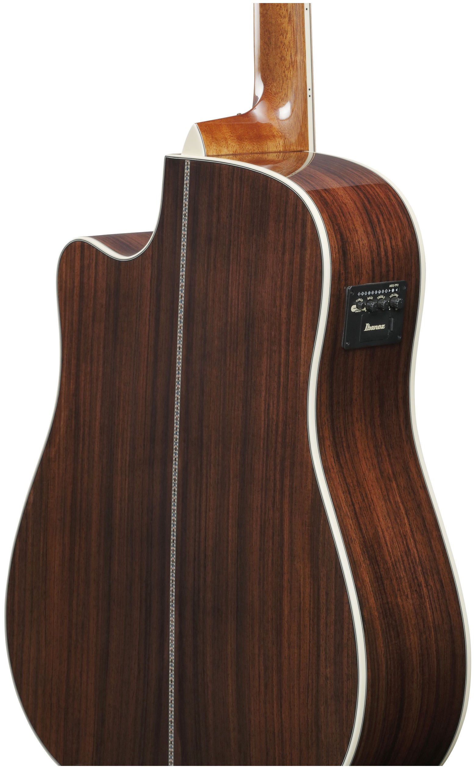 Ibanez AW391RCE - Black Top, Natural High Gloss