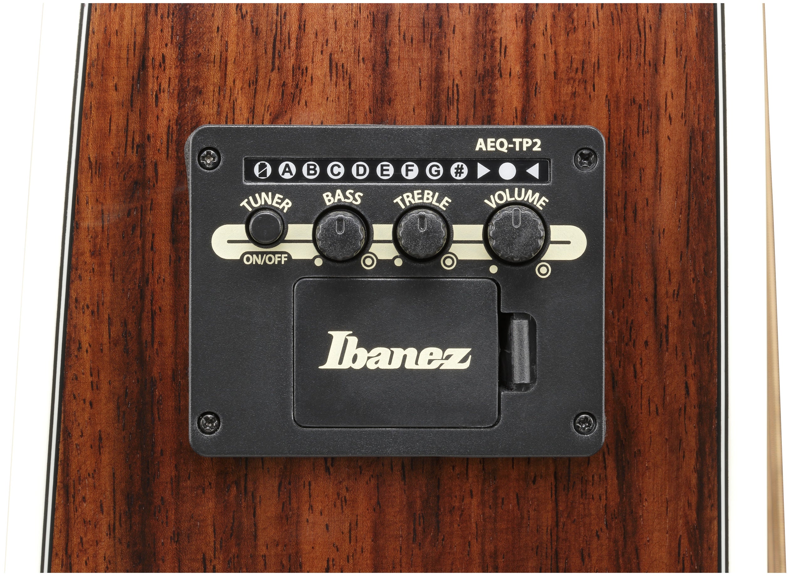 Ibanez AW391RCE - Black Top, Natural High Gloss