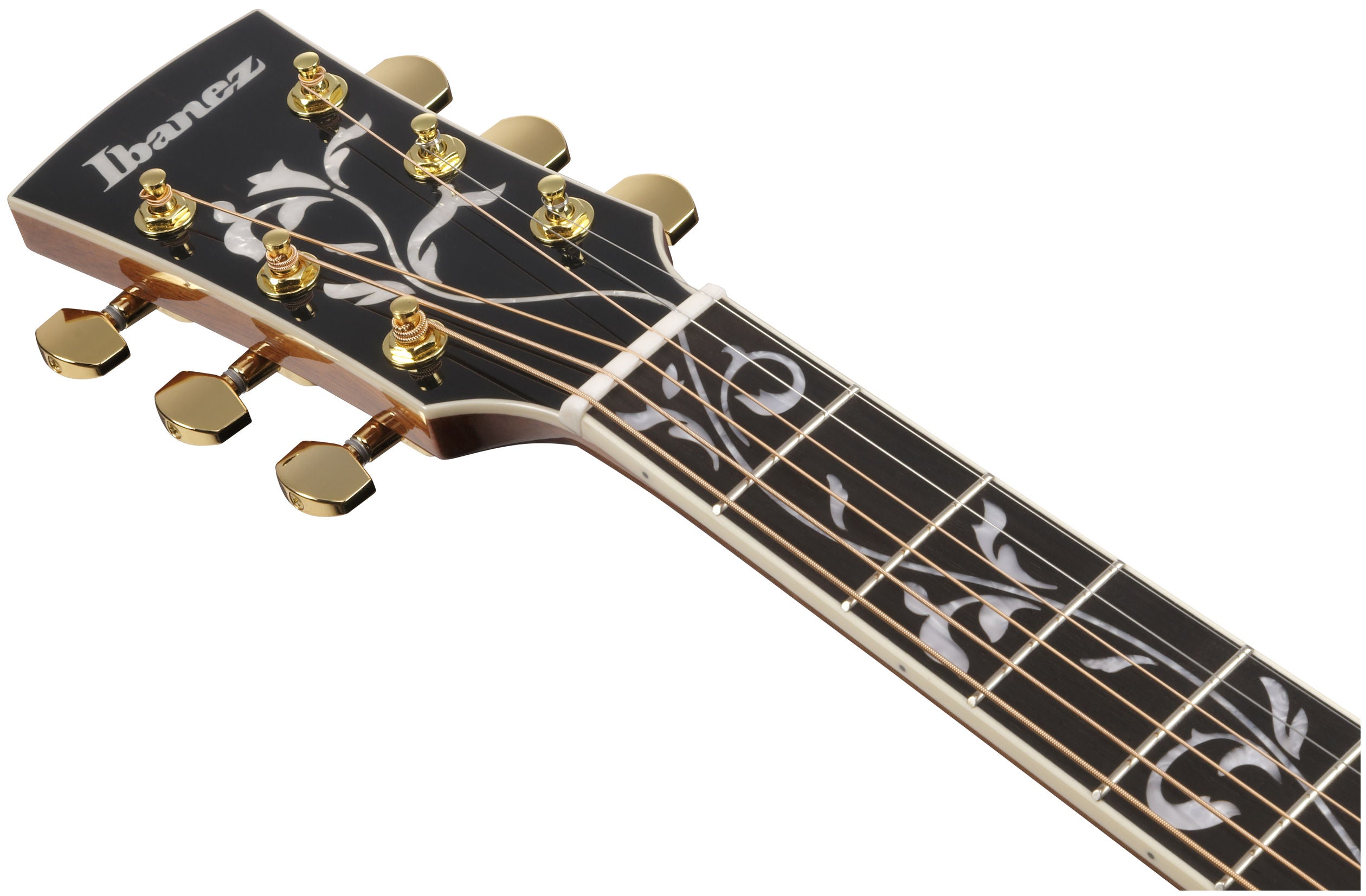 Ibanez AW391RCE - Black Top, Natural High Gloss