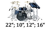 22“; 10“, 12“; 16“