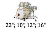 22“; 10“, 12“; 16“