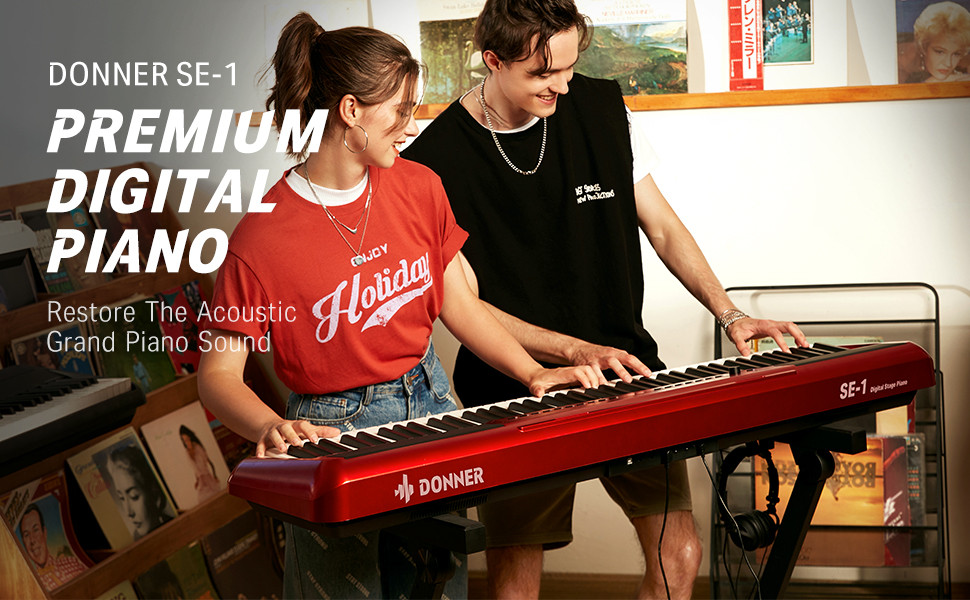 Galerijní obrázek č.12 Stage piana DONNER SE-1 - Red