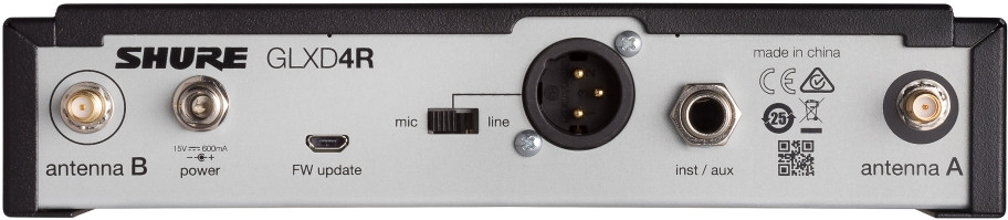 Galerijní obrázek č.1 S klopovým mikrofonem (lavalier) SHURE GLXD14R/85