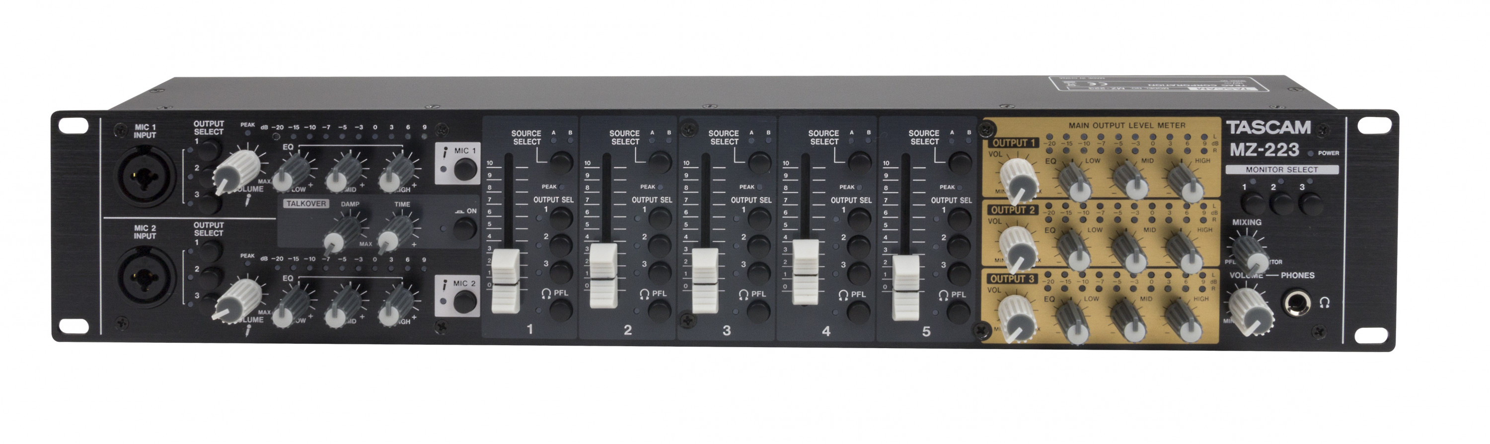 Galerijní obrázek č.2 Rackové, zónové a automatické mixážní pulty TASCAM MZ-223