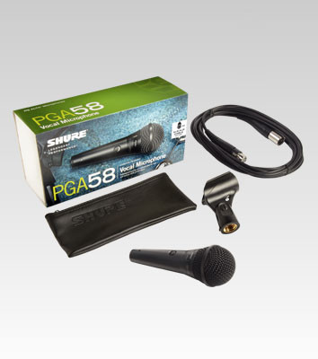 Galerijní obrázek č.3 Dynamické pódiové vokální mikrofony SHURE PGA58-XLR (PG ALTA)