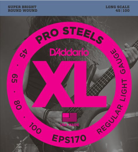 Hlavní obrázek Tvrdost .045 D'ADDARIO EPS170 Pro Steels Regular Light - .045 - .100