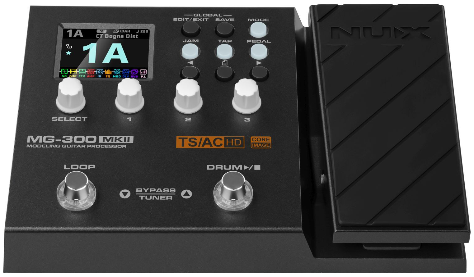 Galerijní obrázek č.7 Multiefekty, procesory NUX MG-300 MKII Modeling Guitar Processor