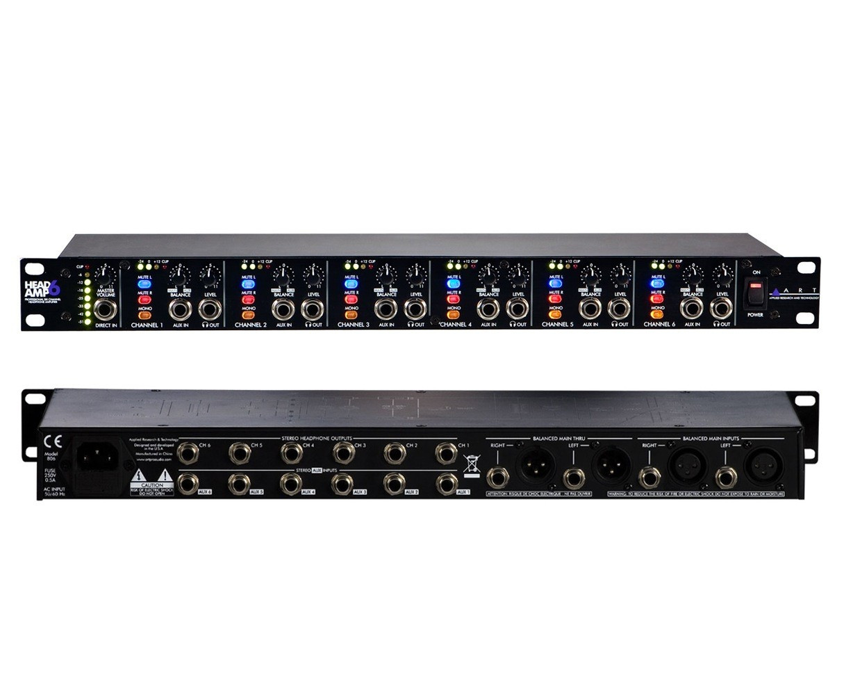 Hlavní obrázek Sluchátkové zesilovače a distributory ART Headamp6