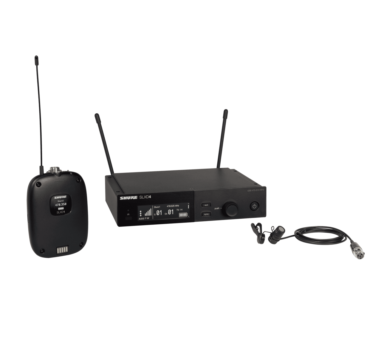 Hlavní obrázek S klopovým mikrofonem (lavalier) SHURE SLXD14E/85-K59