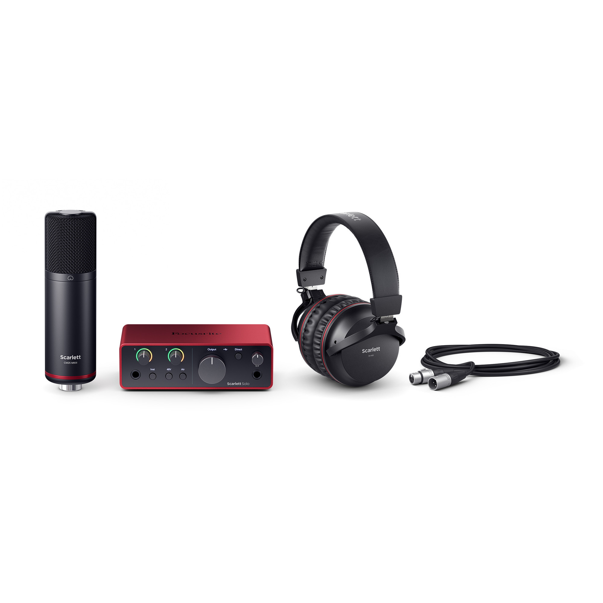 Galerijní obrázek č.2 Velkomembránové kondenzátorové mikrofony FOCUSRITE Scarlett Solo Studio 4th Gen