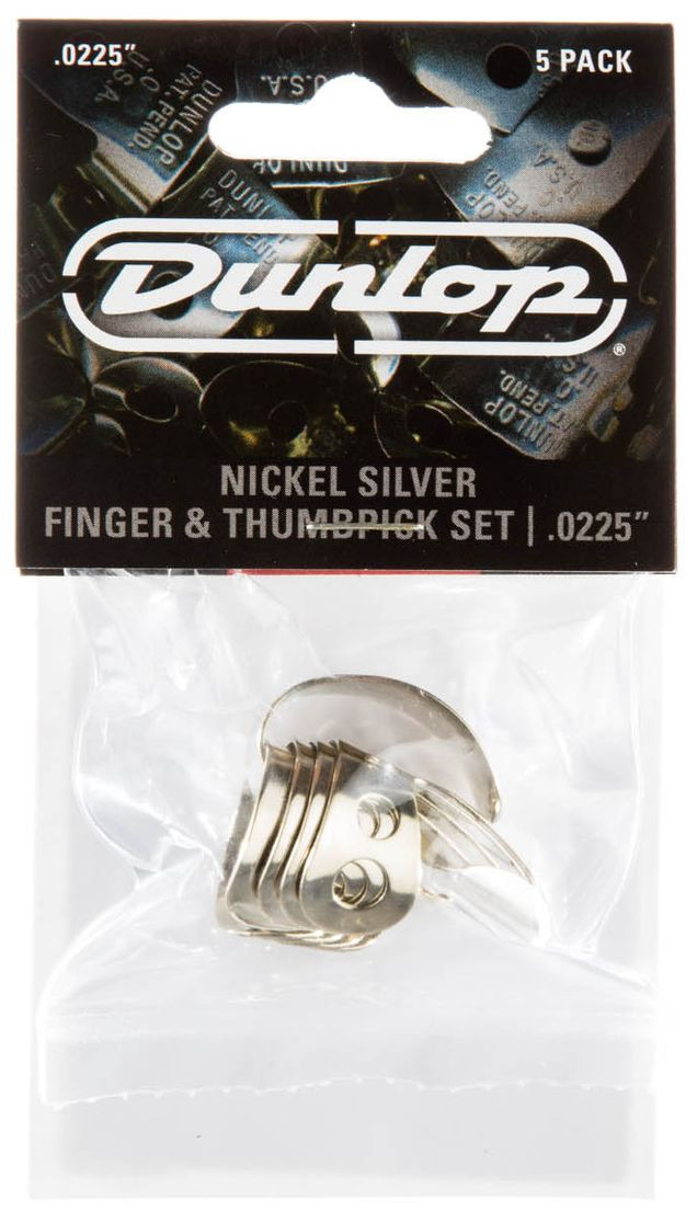 Galerijní obrázek č.1 Prstýnky DUNLOP Nickel Silver Finger & Thumbpicks .0225 in - 5 ks