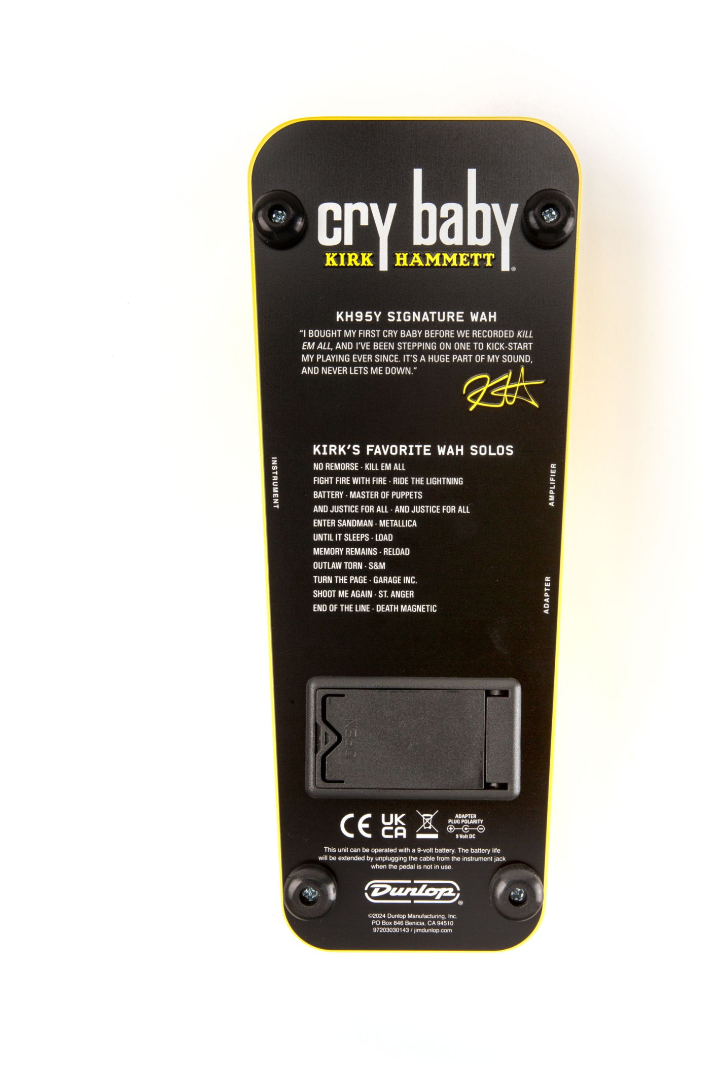 Galerijní obrázek č.4 Wah-wah DUNLOP Kirk Hammett Cry Baby Wah Yellow Sparkle Edition