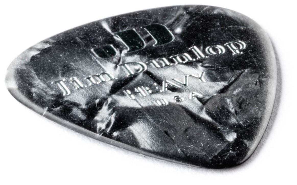 Galerijní obrázek č.1 Ostatní  DUNLOP Celluloid Black Pearloid Pick Heavy - 12 ks