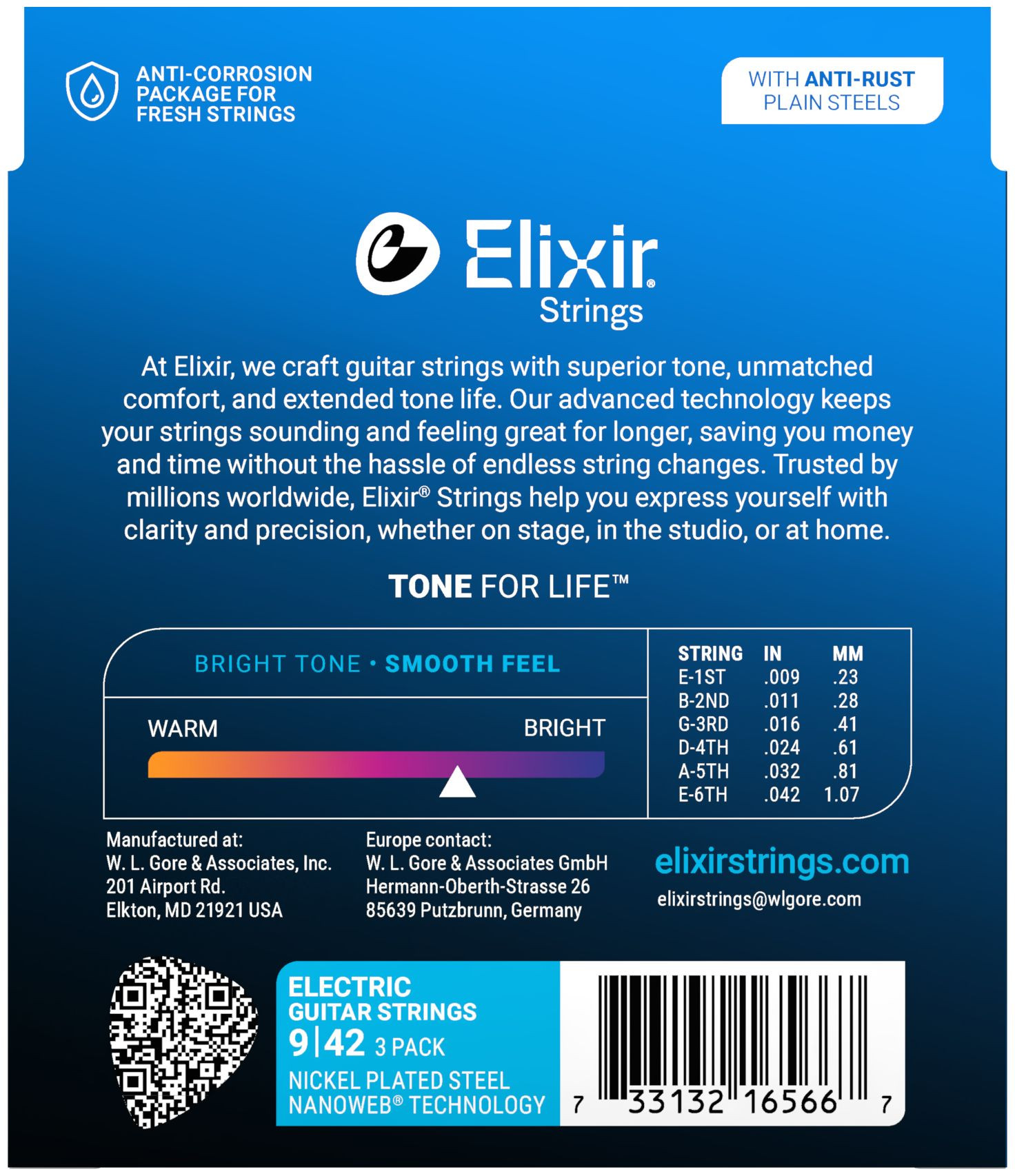 Galerijní obrázek č.1 Tvrdost .009 ELIXIR 16566 Nanoweb Super Light (09-42) 3-pack