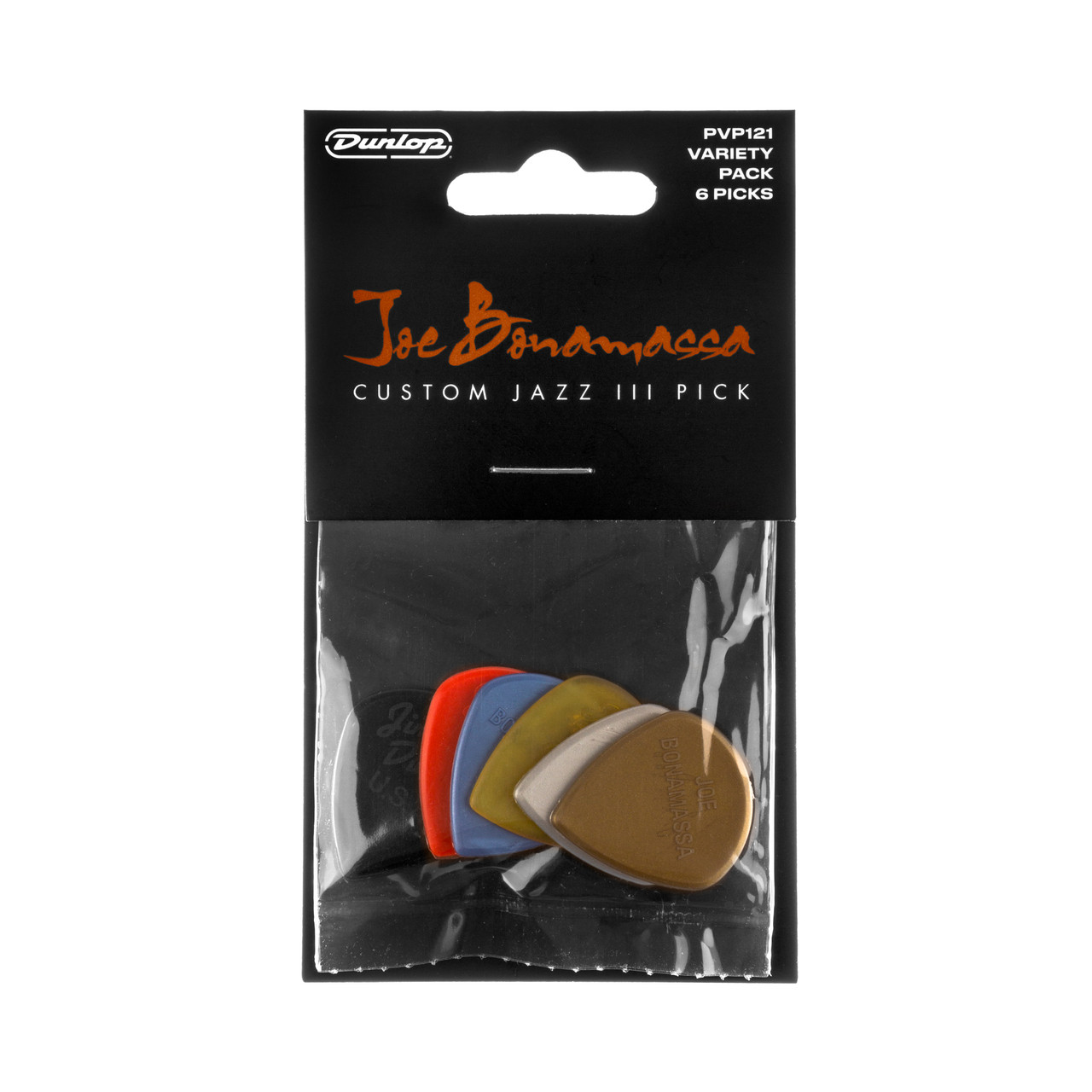 Galerijní obrázek č.1 Tvrdost do 2.0 DUNLOP PVP121 Joe Bonamassa Custom Variety pack, JAZZ III, 1,38, 6ks