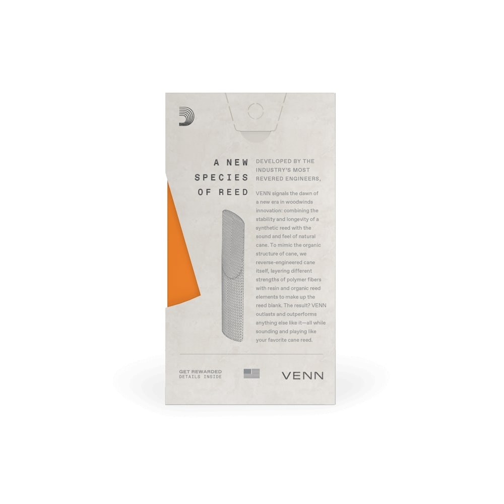 Galerijní obrázek č.2 Alt saxofon D'ADDARIO VAS0135G2 VENN Gen. 2 - Alto Saxophone Reed 3.5