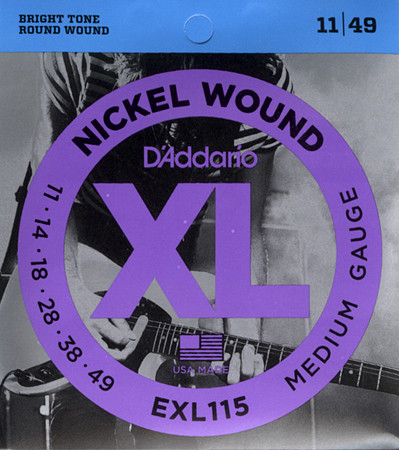 Hlavní obrázek Tvrdost .011 D'ADDARIO EXL115 Blues/Jazz Rock - .011 - .049