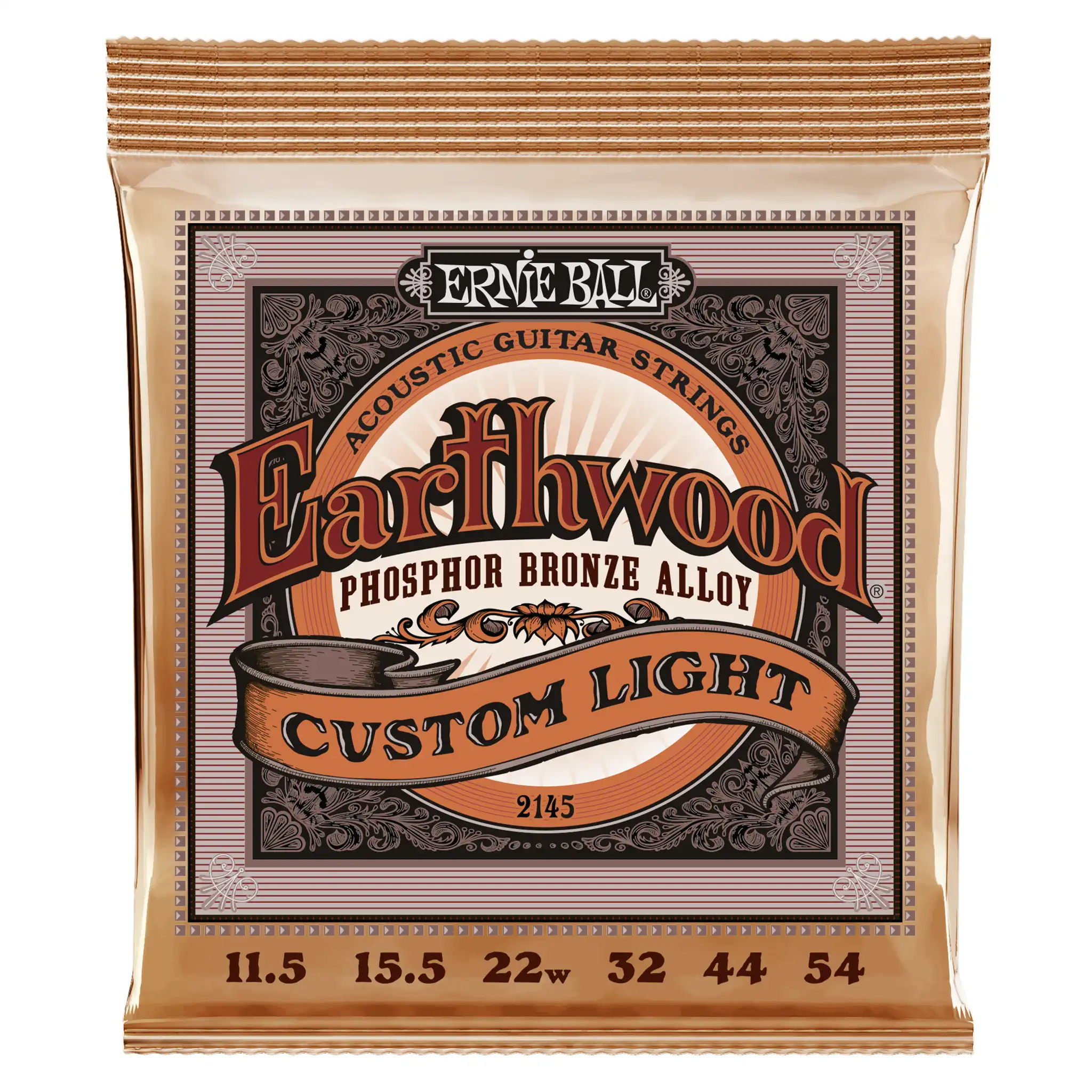 Hlavní obrázek Tvrdost .011 ERNIE BALL 2145 Earthwood Custom Light Phosphor Bronze .011.5 - .054