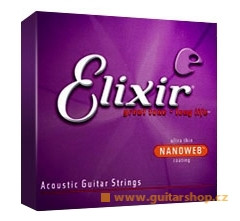 Galerijní obrázek č.2 Tvrdost .013 ELIXIR Acoustic Bronze 80/20 Nanoweb 11102 Medium