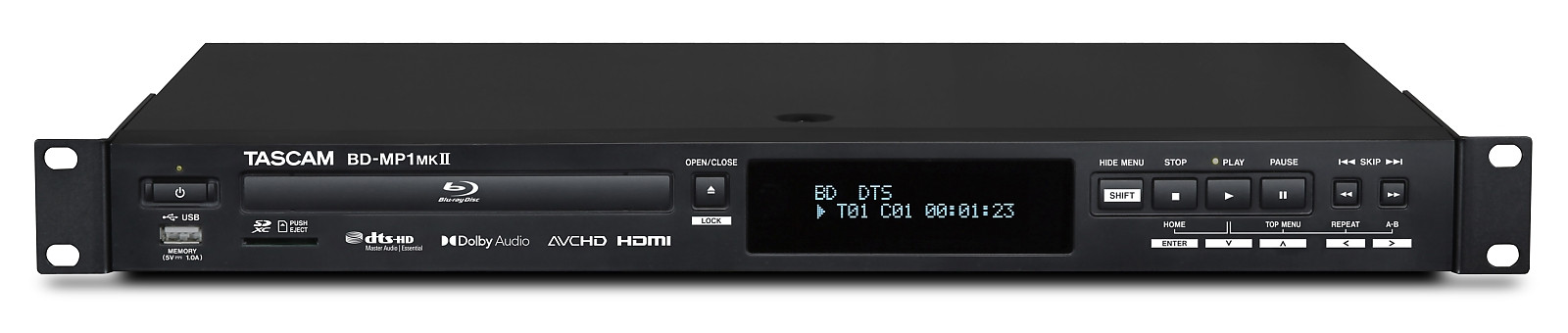 Hlavní obrázek Profesionální CD/DVD/USB/SD/MC přehrávače TASCAM BD-MP1MKII