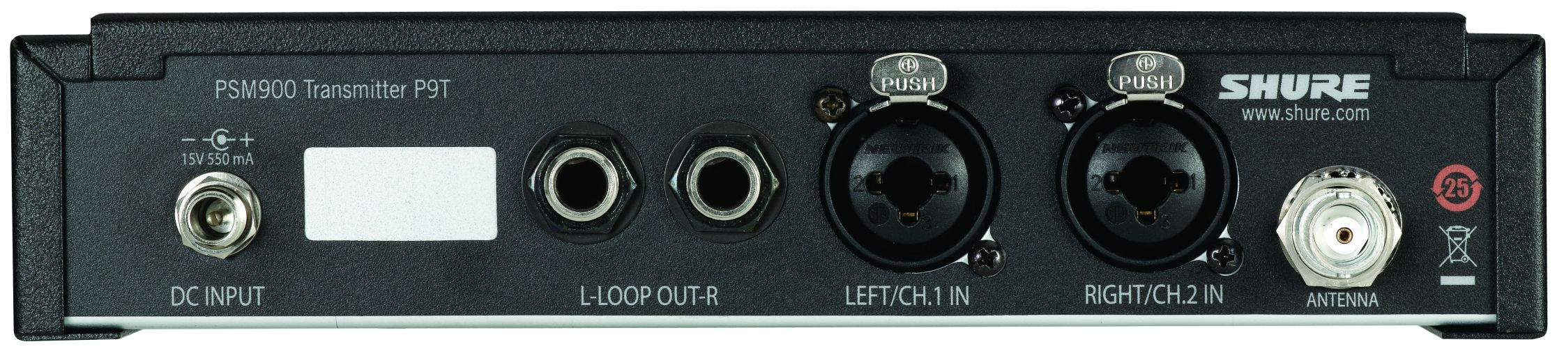 Galerijní obrázek č.1 Samostatné přijímače a vysílače pro In-Ear SHURE P9T-L6 (656-692 MHz)