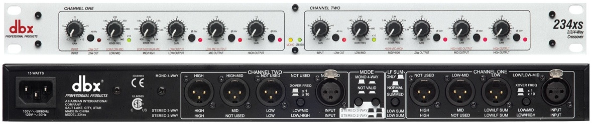 Hlavní obrázek Speaker management a crossovery DBX 234XS