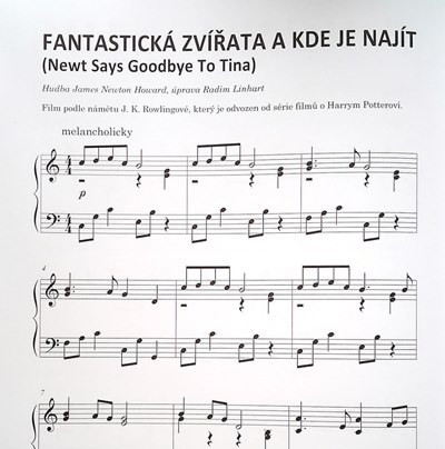 Galerijní obrázek č.2 Zpěvníky a učebnice PUBLIKACE Filmový klavír aneb melodie z velkých filmů pro malé pianisty 2 - Radim Linhart