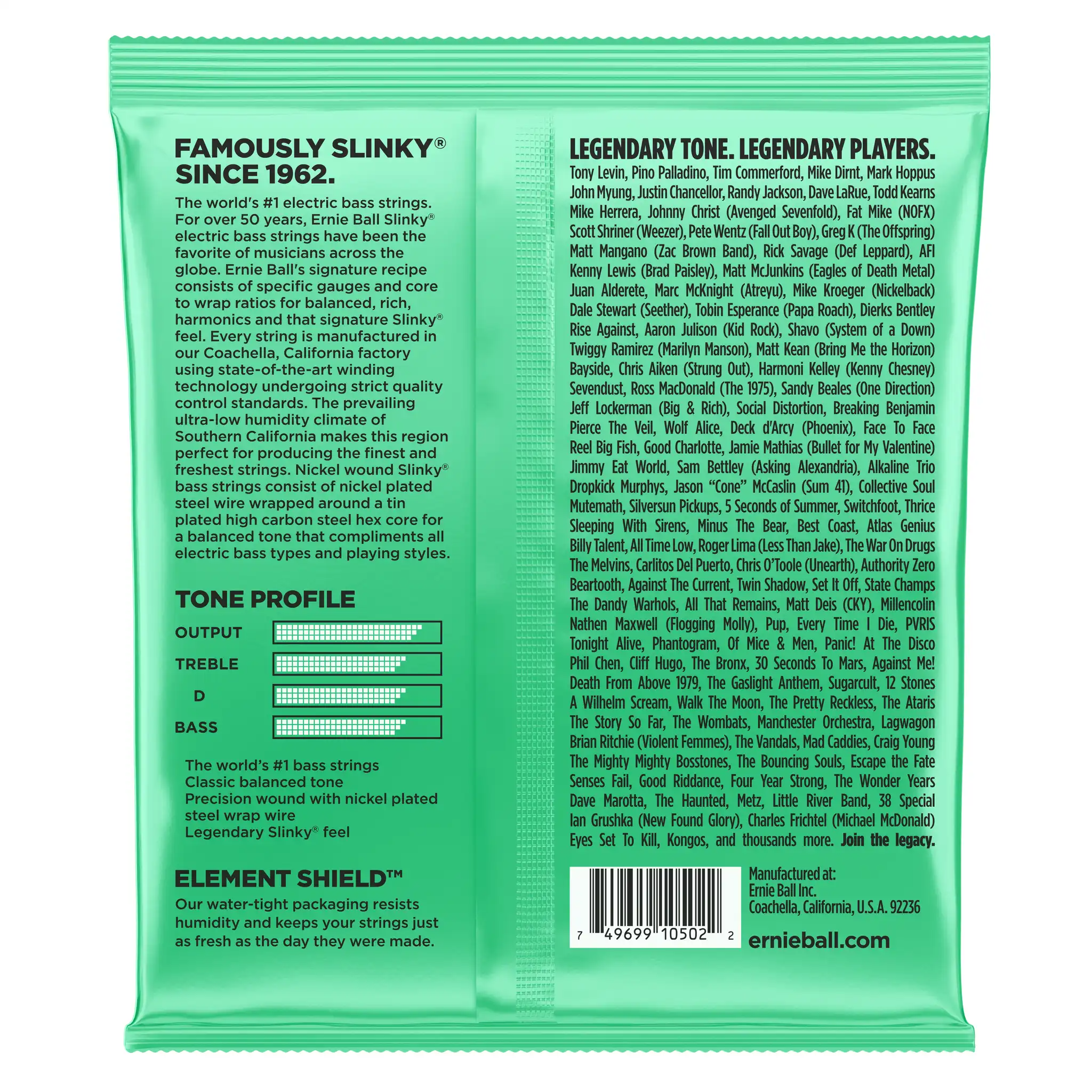 Galerijní obrázek č.1 Tvrdost .040 ERNIE BALL 2841 Hyper Slinky Bass Nickel Wound Electric Bass Strings 40 - 100 Gauge