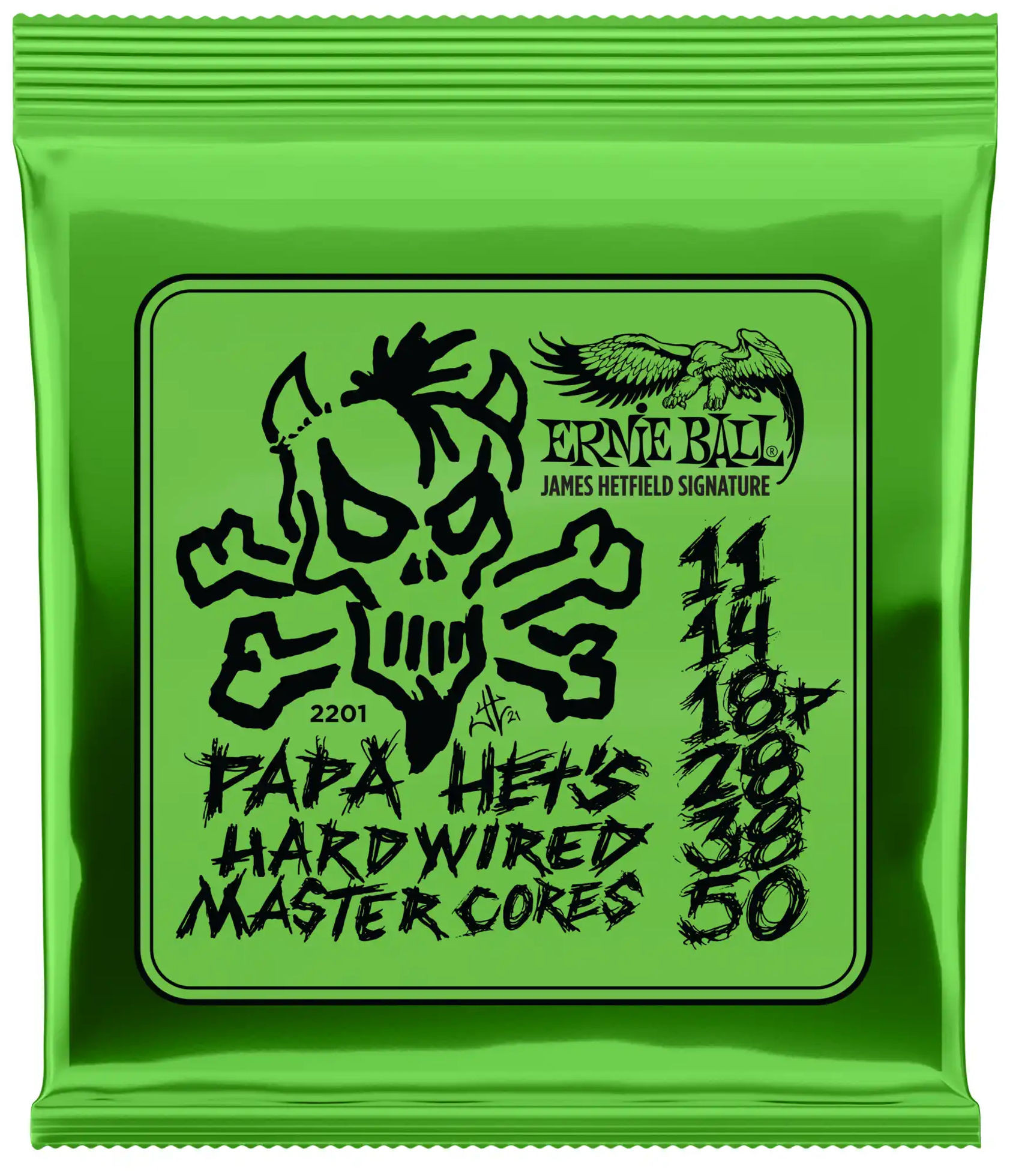 Hlavní obrázek Tvrdost .011 ERNIE BALL 2201 Papa Hets Hardwired Master Core - James Hetfield Signature Strings 11-50 Gauge