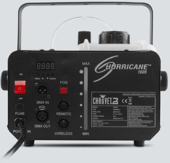 Galerijní obrázek č.1 Výrobníky mlhy a hazery CHAUVET DJ Hurricane 1600