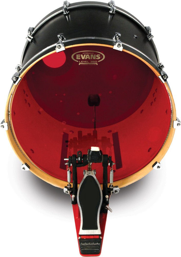 Galerijní obrázek č.1 20" EVANS BD20HR Hydraulic Red 20” Clear Bass