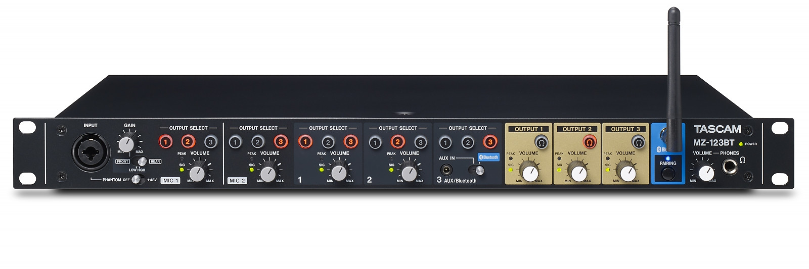 Galerijní obrázek č.1 Mixážní pulty bez efektu TASCAM MZ-123BT