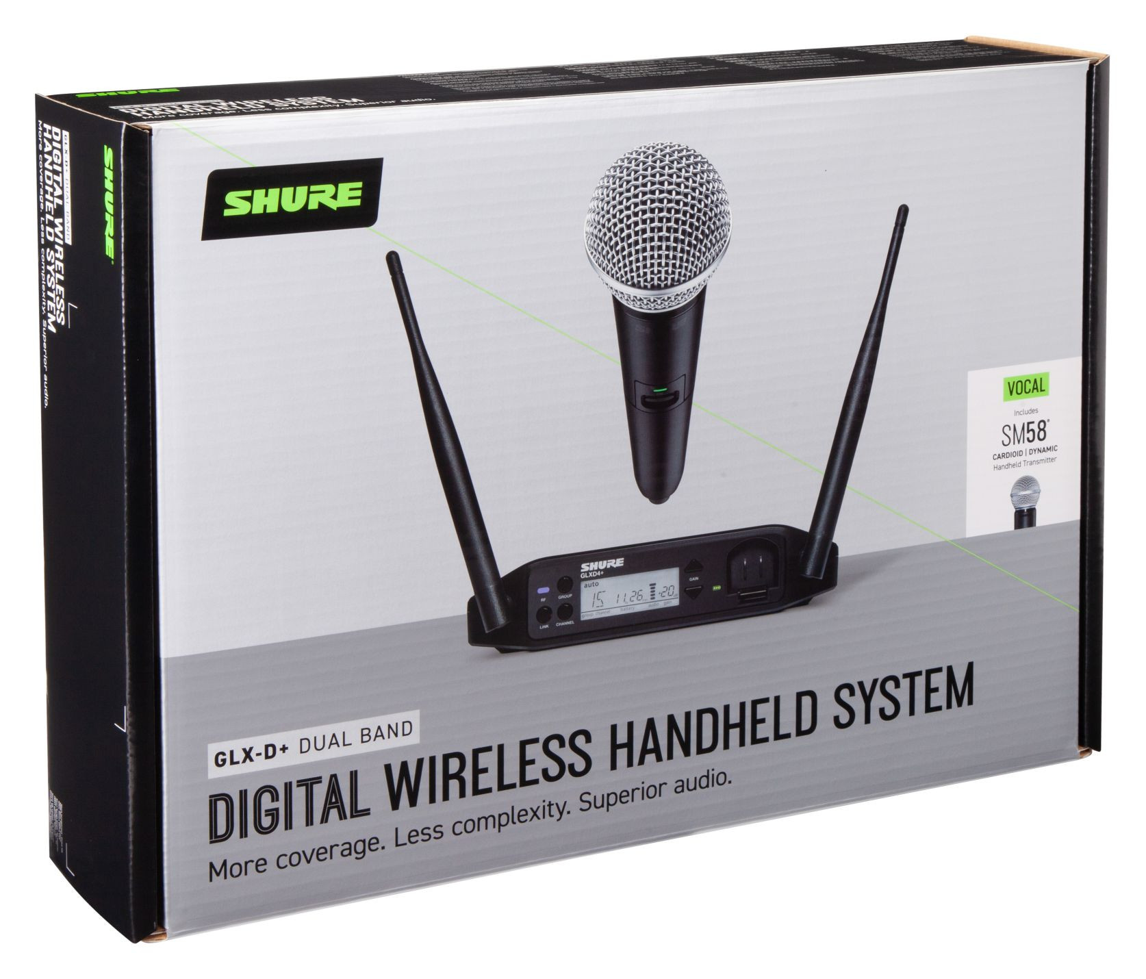 Galerijní obrázek č.1 S ručním mikrofonem SHURE GLXD24+/SM58