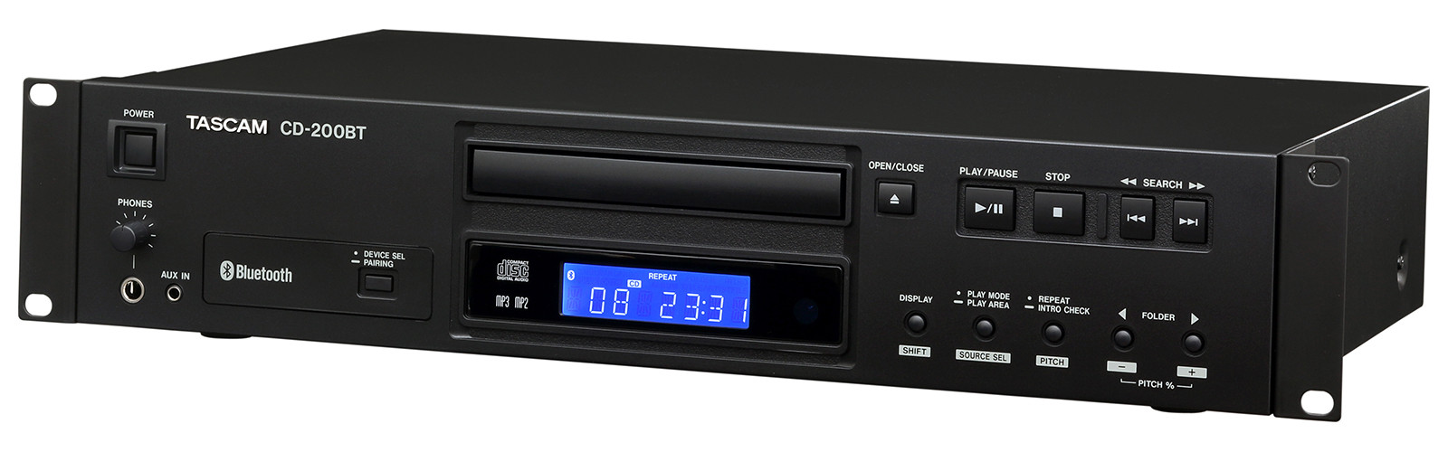 Galerijní obrázek č.3 Profesionální CD/DVD/USB/SD/MC přehrávače TASCAM CD-200BT