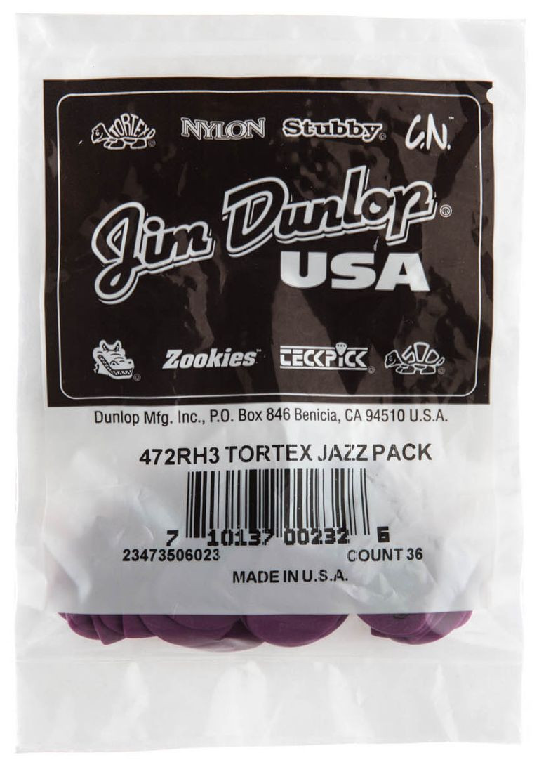 Galerijní obrázek č.2 Ostatní  DUNLOP Tortex Jazz III Sharp Pick Heavy - 36ks