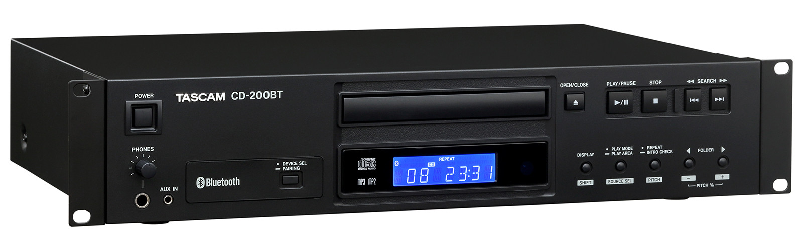 Galerijní obrázek č.2 Profesionální CD/DVD/USB/SD/MC přehrávače TASCAM CD-200BT