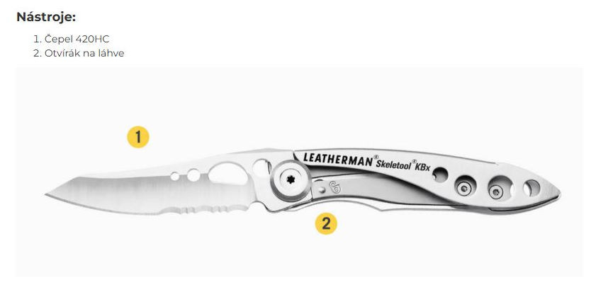 Galerijní obrázek č.4 Nářadí pro servis nástroje LEATHERMAN SKELETOOL KBX Nocturnal