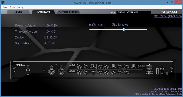 Galerijní obrázek č.6 USB zvukové karty TASCAM US-16x08