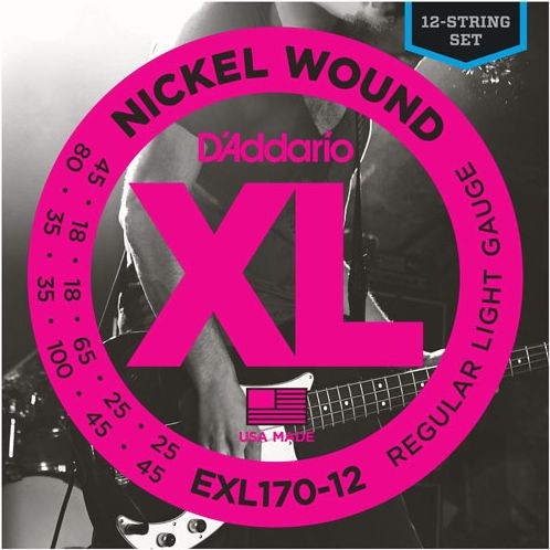 Hlavní obrázek Vícestrunné a ostatní sady pro baskytaru D'ADDARIO EXL170-12