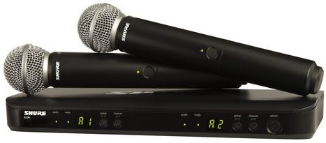 Hlavní obrázek S ručním mikrofonem SHURE BLX288E/SM58 K3E 606 - 630 MHz