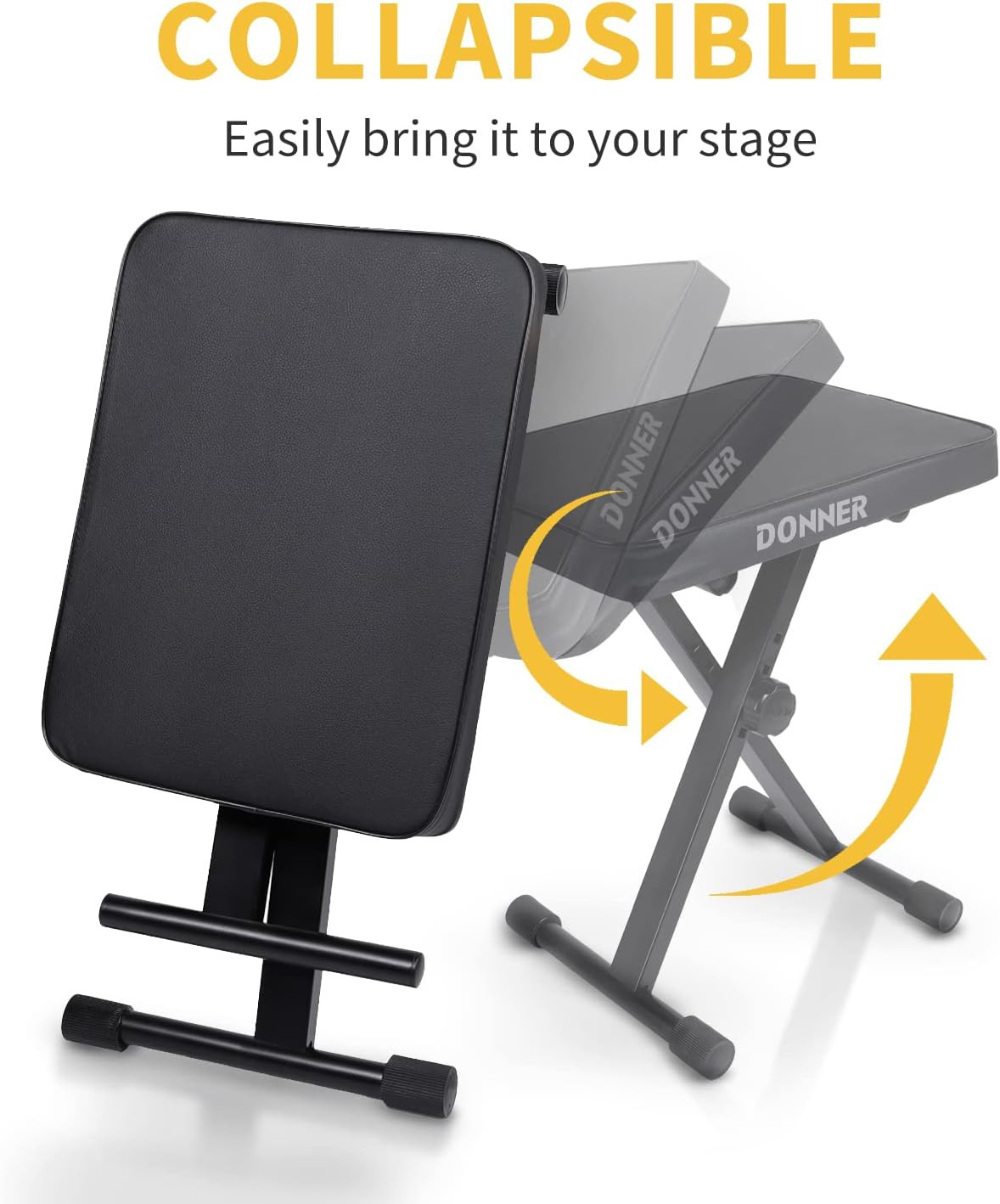 Galerijní obrázek č.2 Stoličky a sedáky DONNER X-style Keyboard Bench