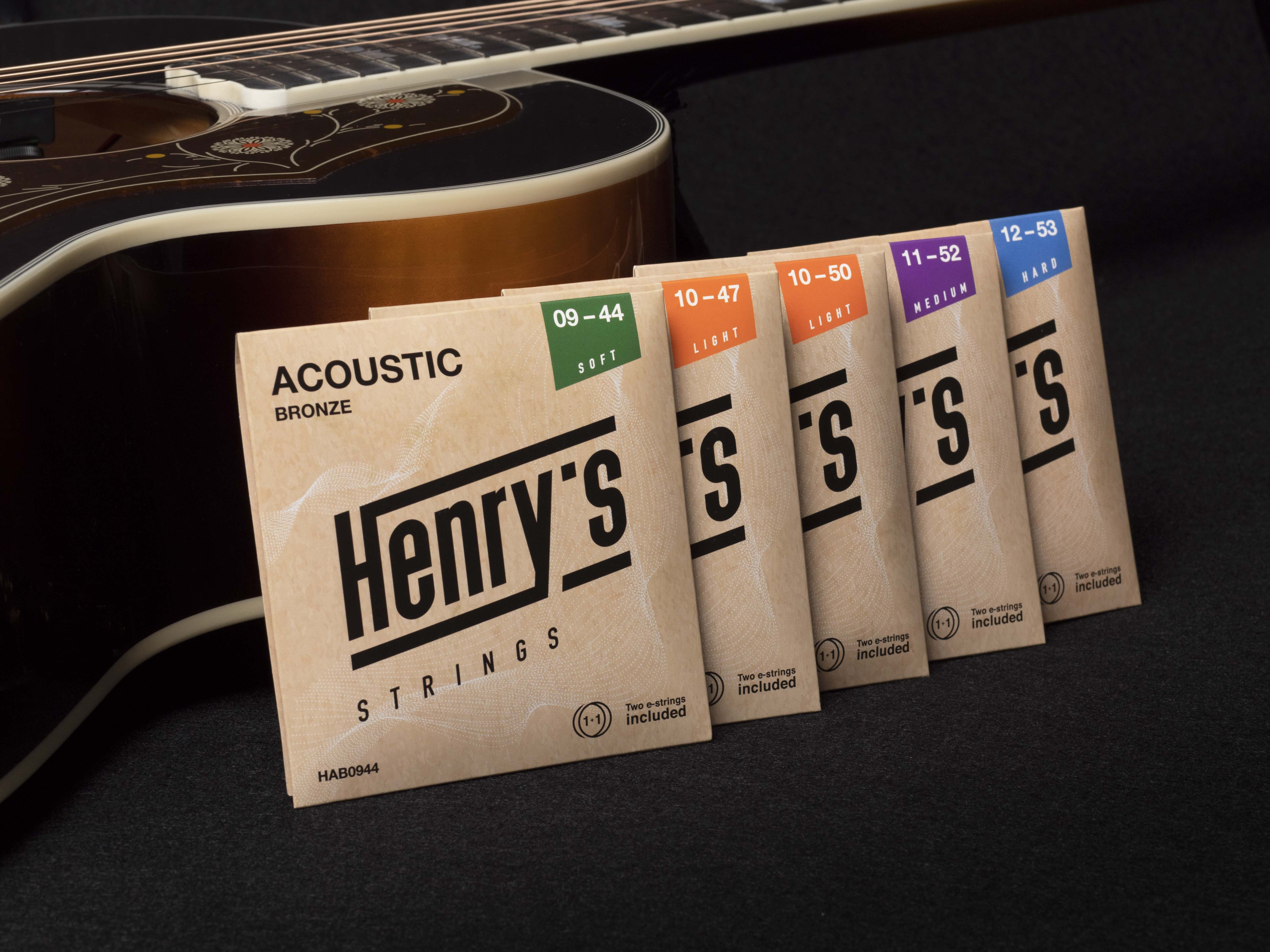 Galerijní obrázek č.2 Tvrdost .010 HENRY’S HAB1047 Acoustic Bronze - 010“ - 047“
