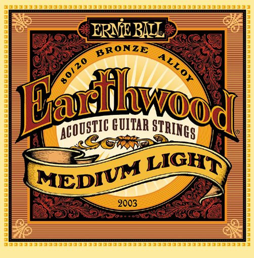 Hlavní obrázek Tvrdost .012 ERNIE BALL P02003 Earthwood 80/20 Bronze Medium Light - .012 - .054