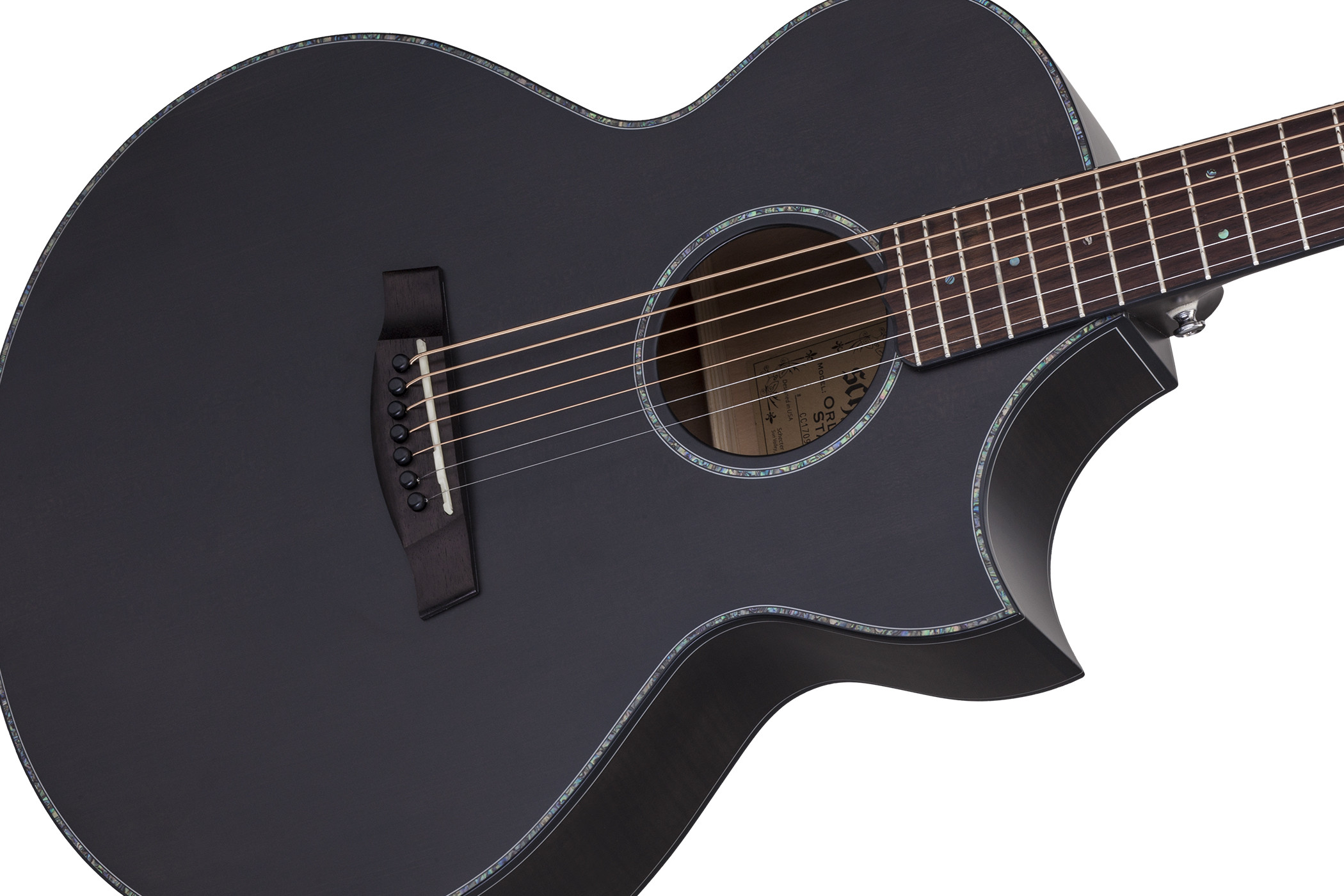 Galerijní obrázek č.2 Jumbo SCHECTER Orleans Stage-7 Acoustic - Satin See Thru Black