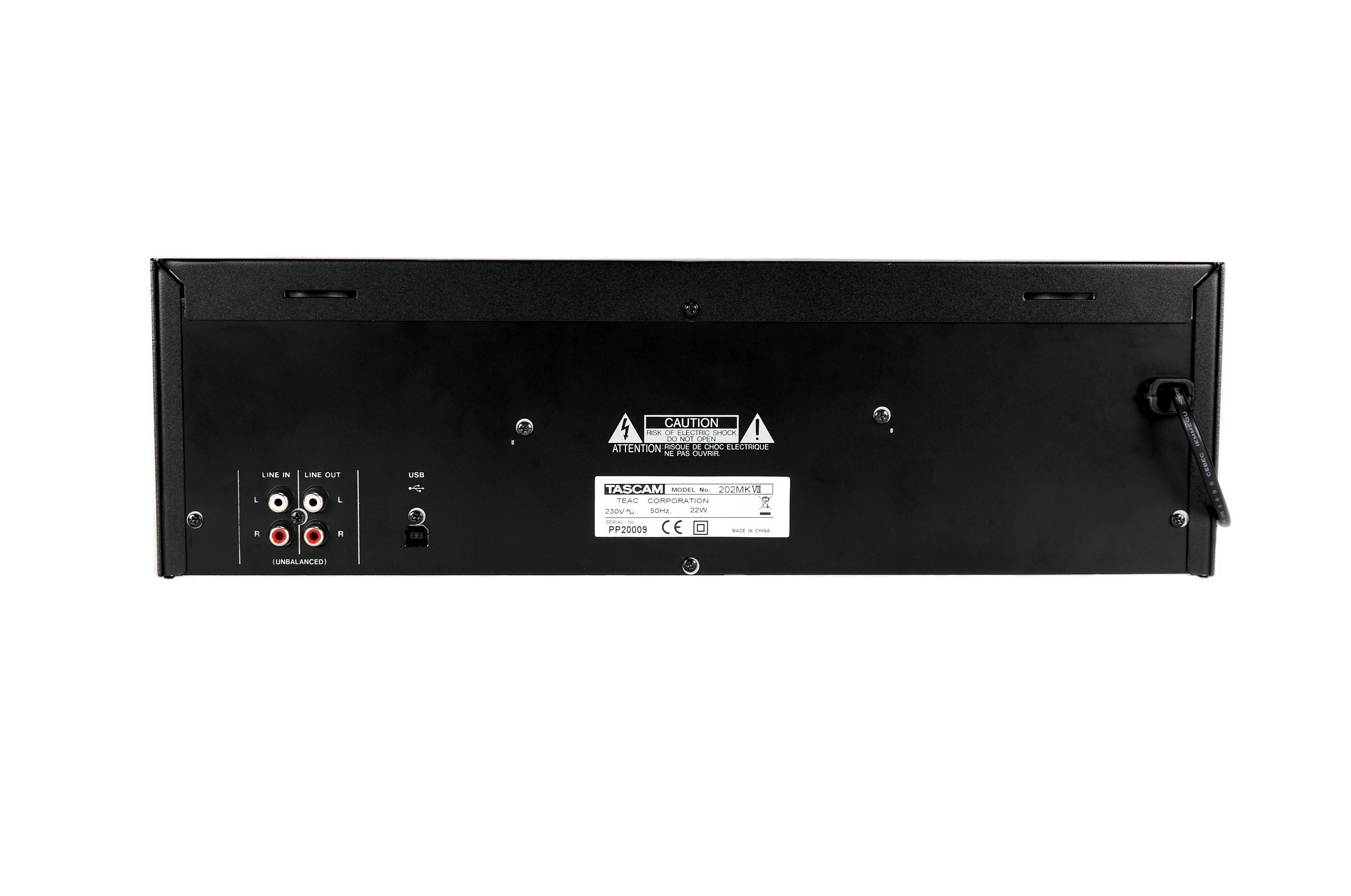 Galerijní obrázek č.1 Profesionální CD/DVD/USB/SD/MC přehrávače TASCAM 202MKVII