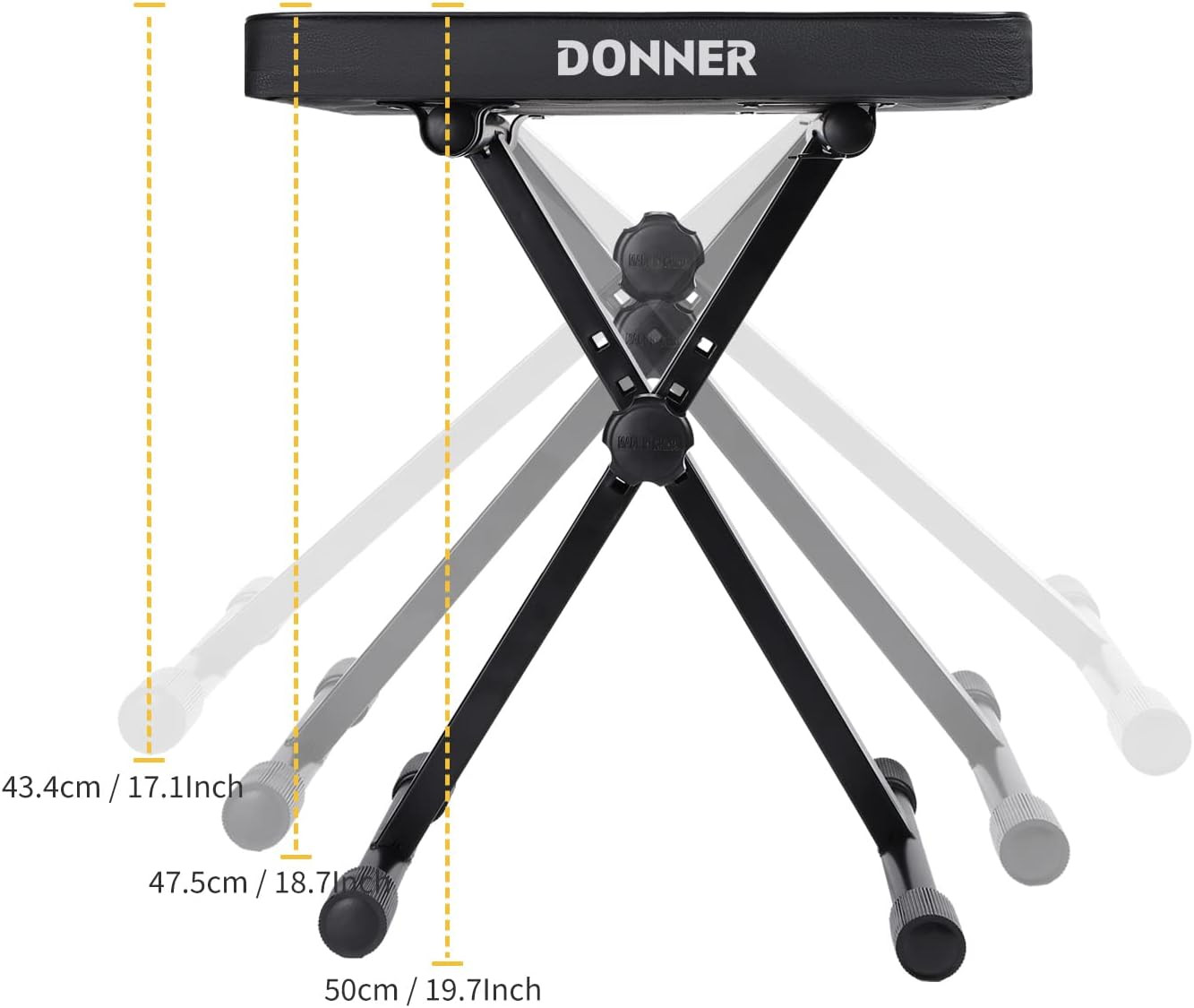 Galerijní obrázek č.1 Stoličky a sedáky DONNER X-style Keyboard Bench